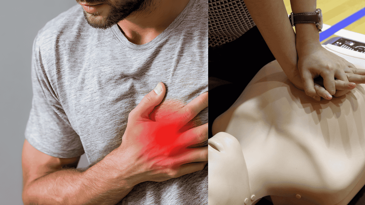 How can we save someone's life during a heart attack.