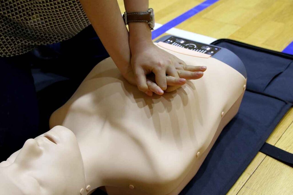 How can we save someone's life during a heart attack.